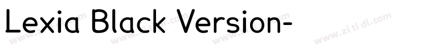 Lexia Black Version字体转换